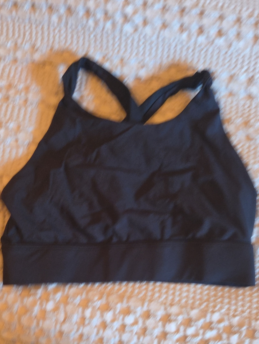 Women's Black Racerback Bralette - Small